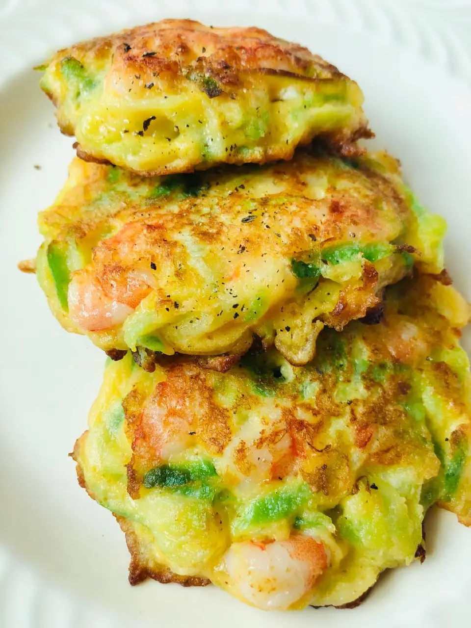 萝卜丝鲜虾煎饼成品图