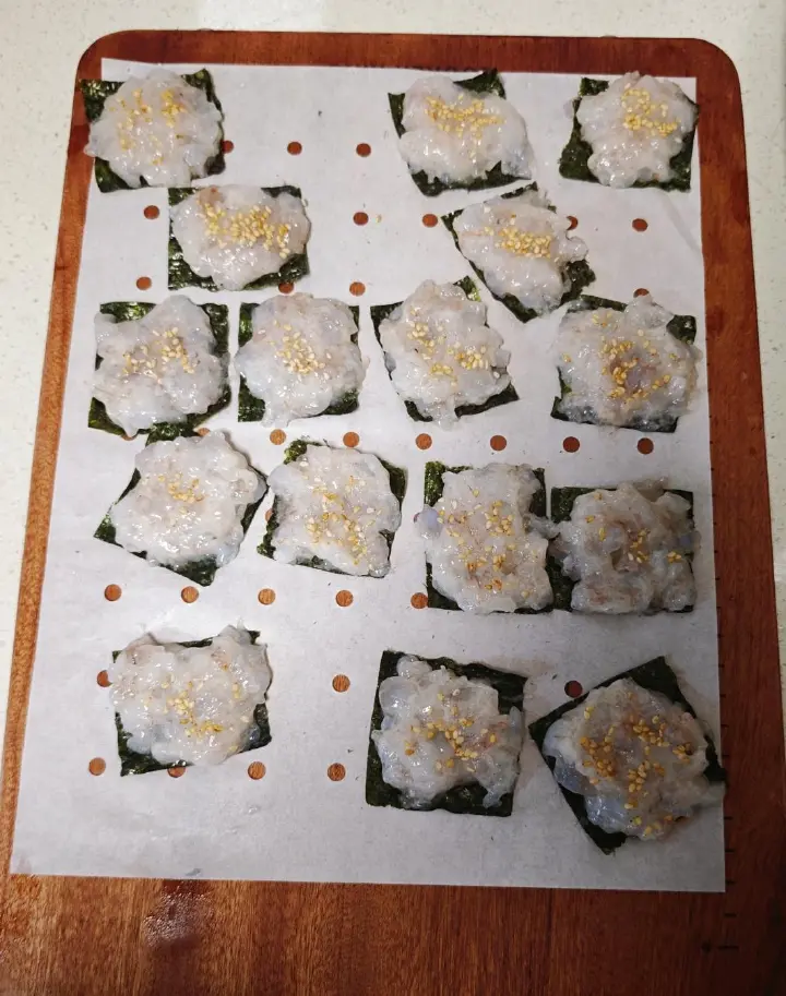 海苔煎虾滑 第 2 步
