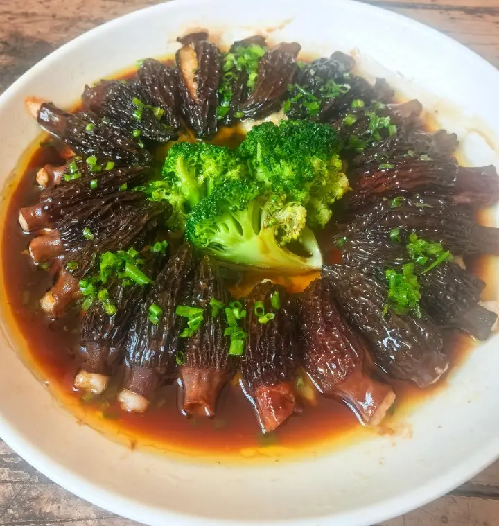 羊肚菌虾滑酿肉 第 7 步
