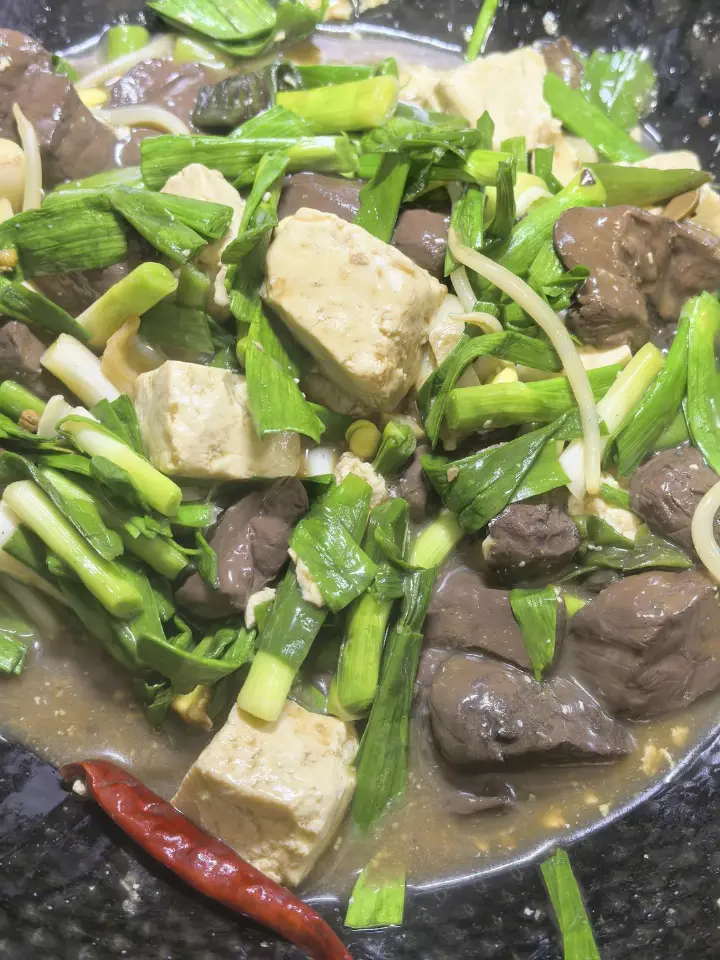 猪血烧豆腐 第 5 步