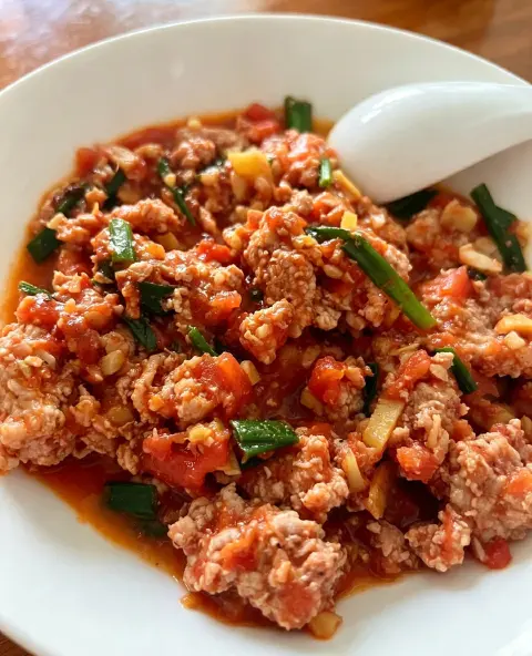 西红柿炒肉末