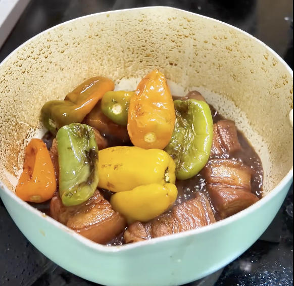 彩椒红烧肉 第 5 步