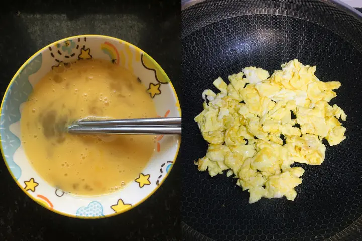 蒜黄炒鸡蛋 第 2 步