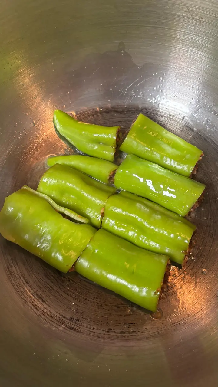 辣椒酿肉 第 2 步