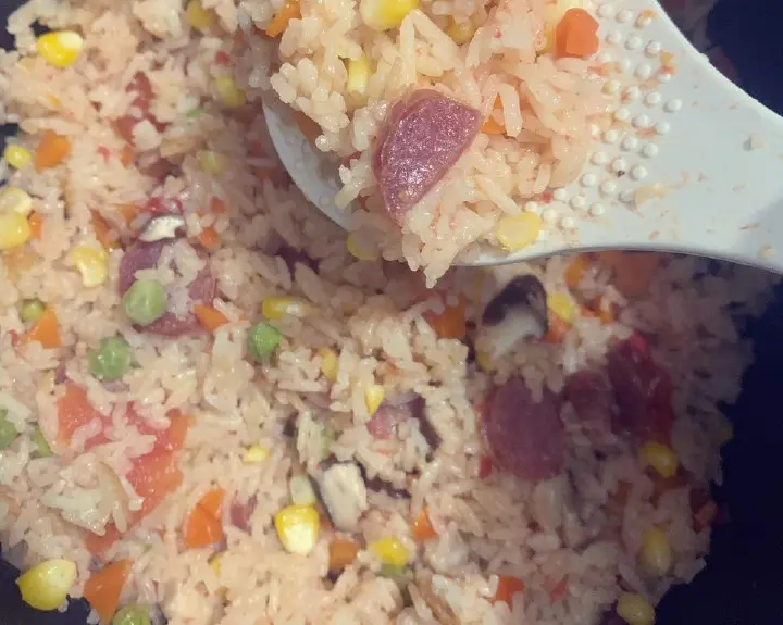 腊肠香菇焖饭 第 8 步