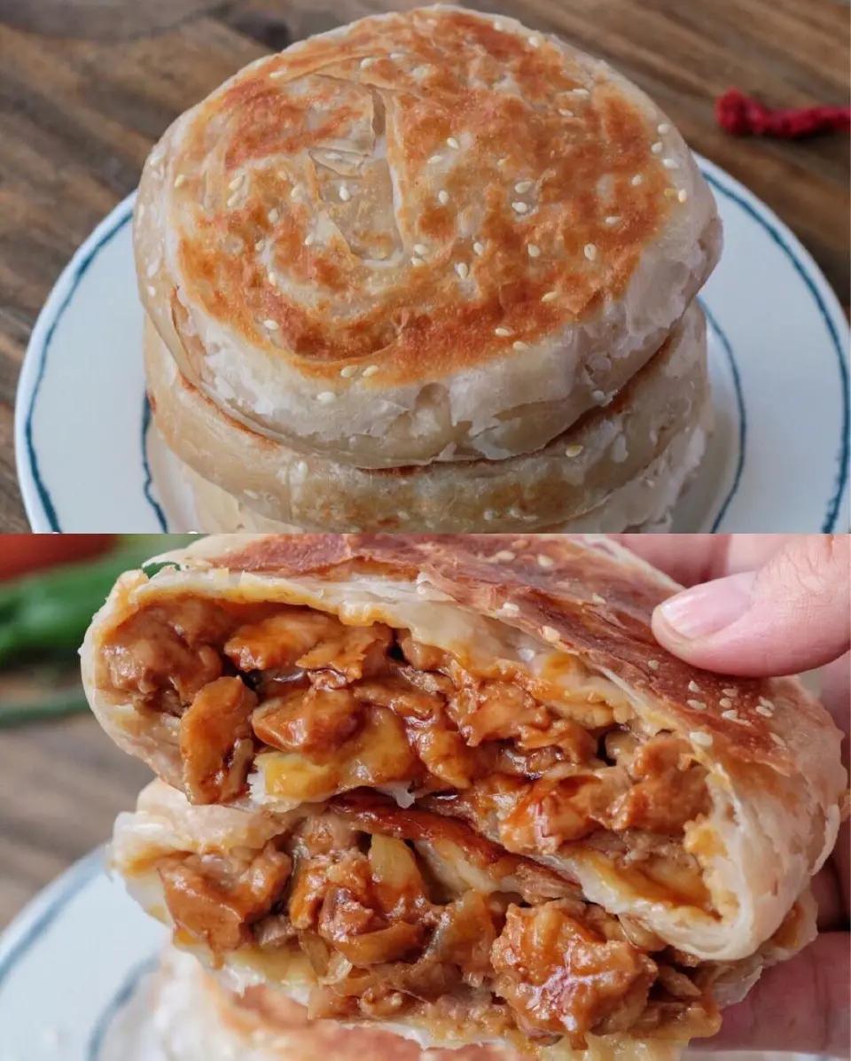 香酥鸡肉饼成品图