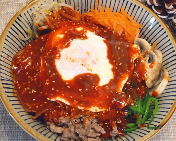 低脂韩式拌饭成品图