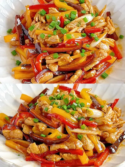 彩椒炒肉丝