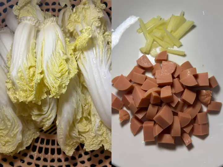 皮蛋咸蛋白菜粉丝汤 第 3 步