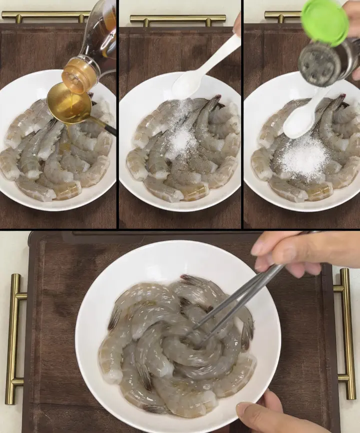 蒜香黄油虾 第 2 步