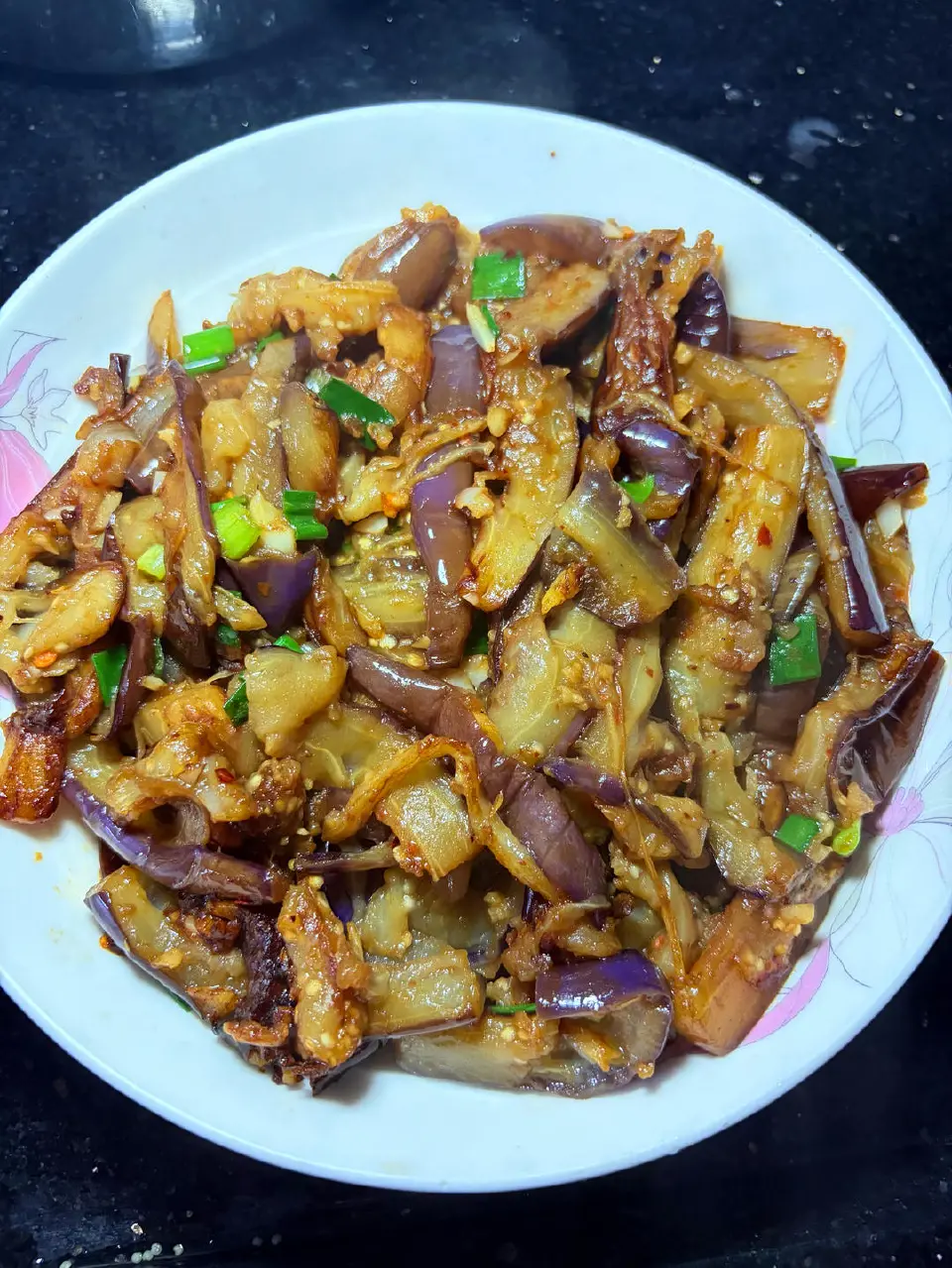 香煎茄子成品图