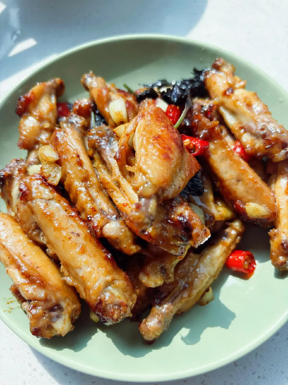 紫苏煎鸡成品图