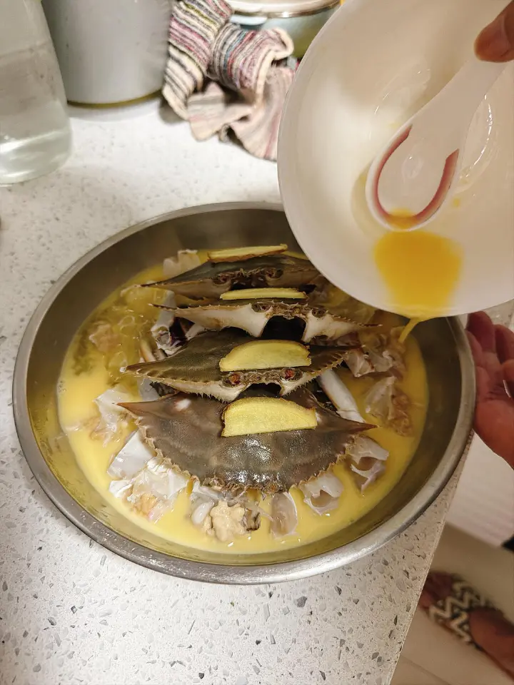 梭子蟹蒸蛋 第 8 步