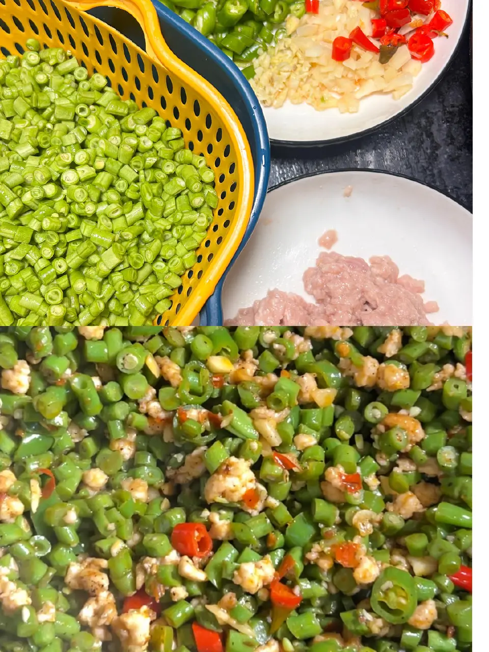 烂肉豇豆成品图