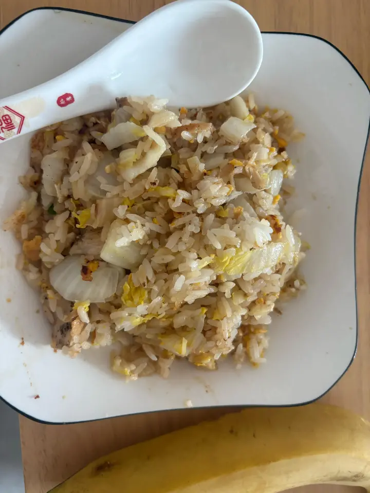 鸡胸肉娃娃菜蛋炒饭 第 12 步