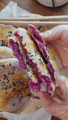 紫薯糯米饼成品图
