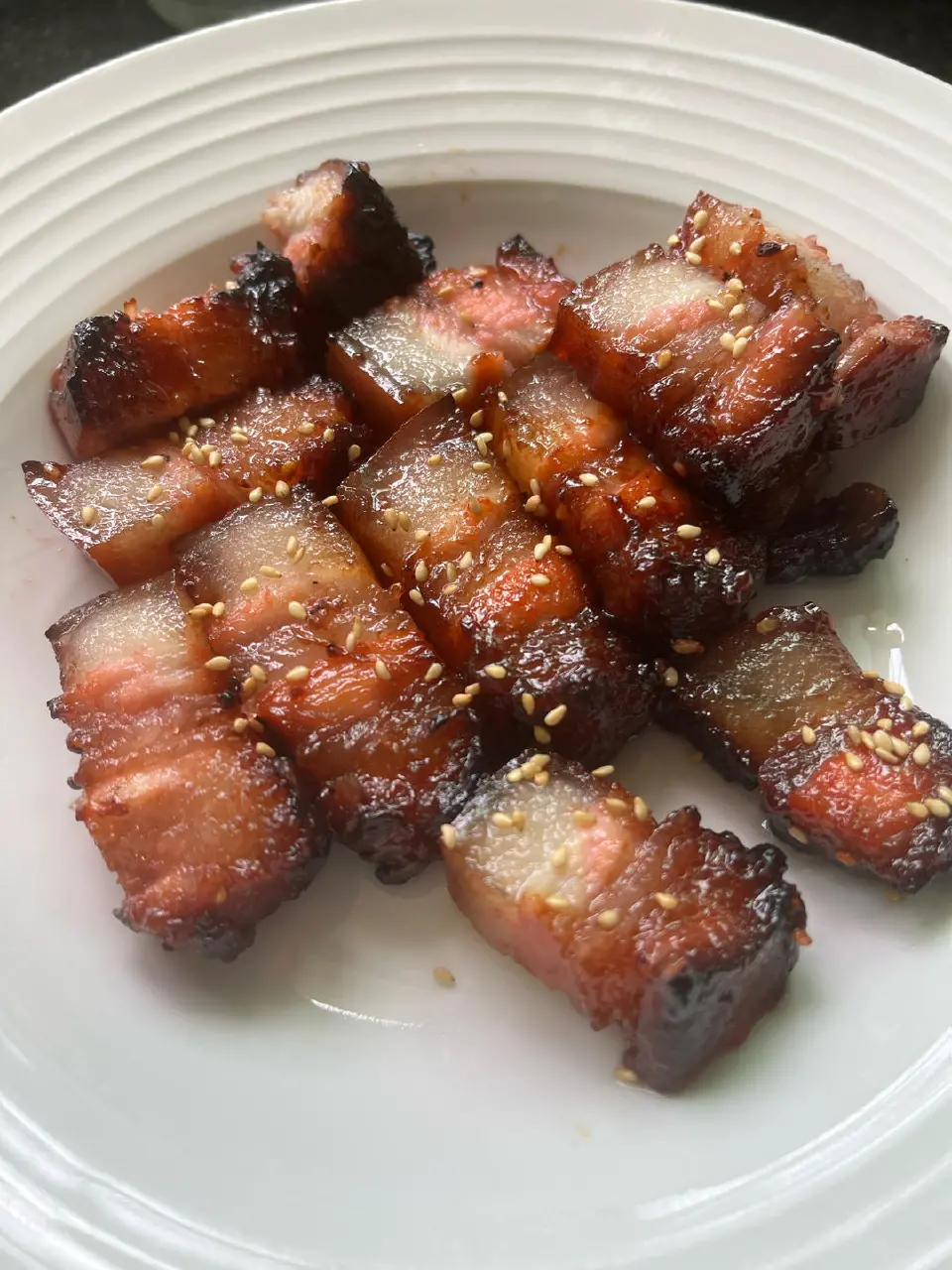 空气炸锅叉烧肉成品图