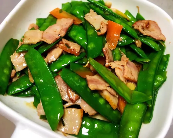 荷兰豆炒培根 第 9 步