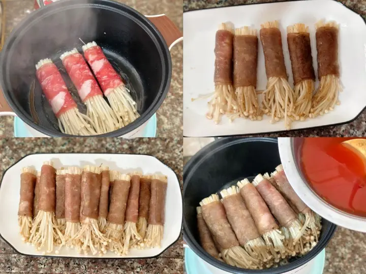 金针菇肥牛卷 第 4 步
