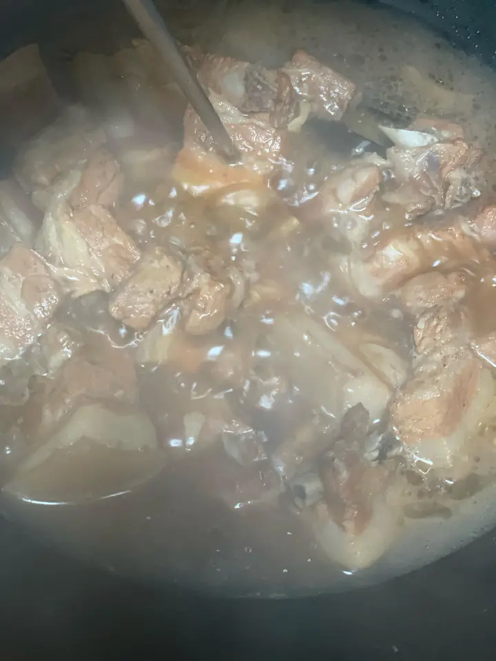 青萝卜腐竹红烧肉 第 9 步