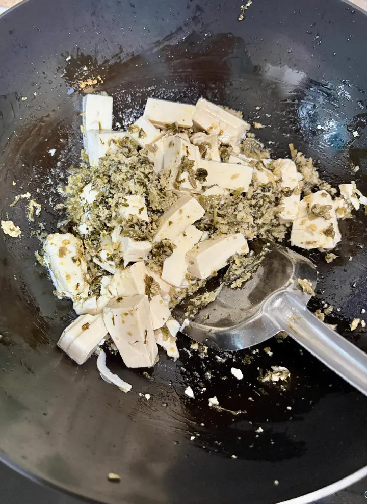 雪菜肉末豆腐羹 第 2 步