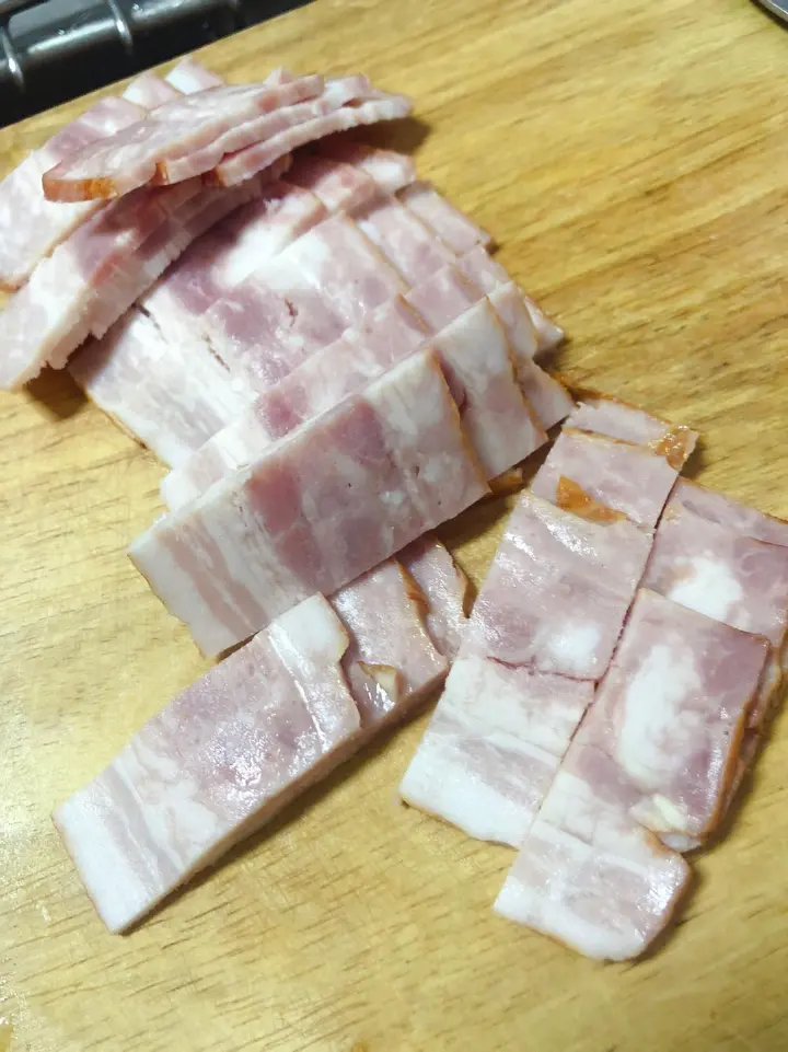 荷兰豆炒培根 第 2 步