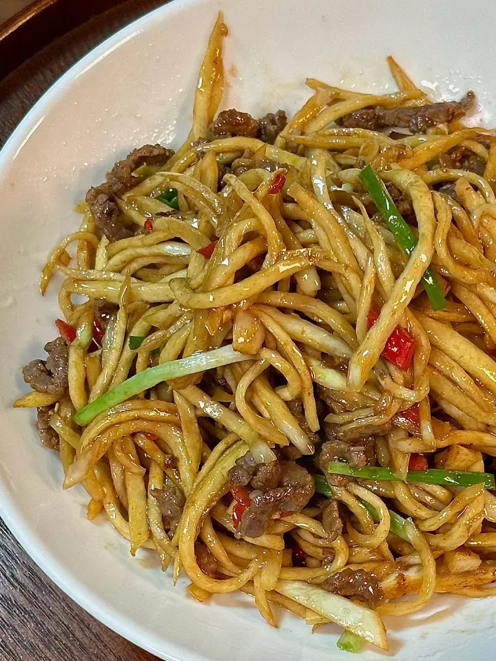 茭白炒牛肉 第 1 步