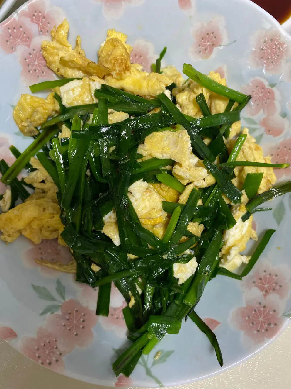 韭菜炒鸡蛋成品图