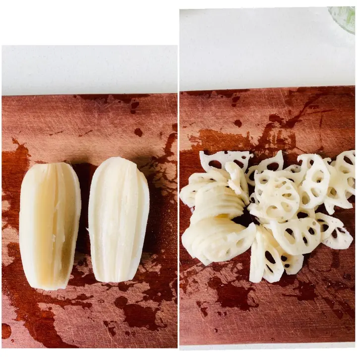 虾仁炒莴笋藕片 第 2 步