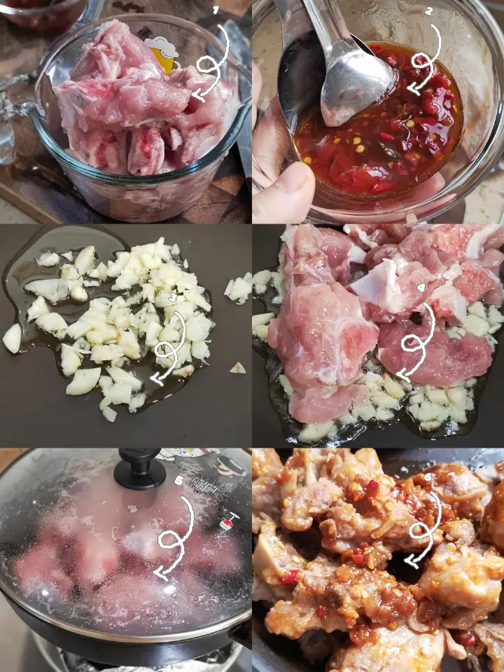干煎梅子排骨 第 1 步