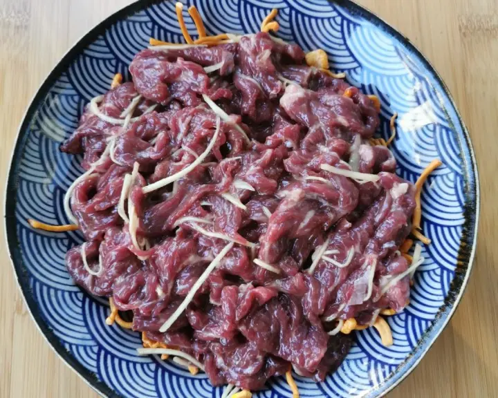 虫草花蒸牛肉 第 7 步