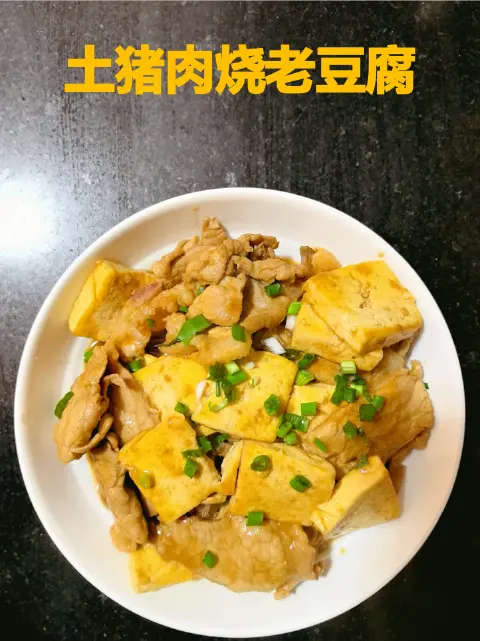 土猪肉烧老豆腐