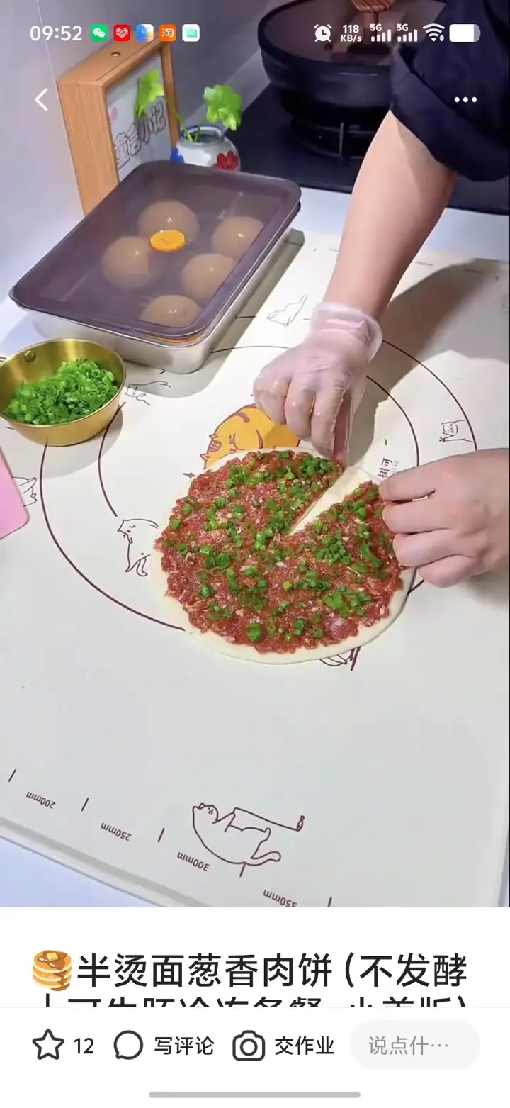 半烫面葱香肉饼 第 1 步