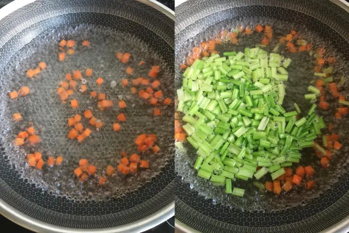 山芹炒豆干 第 4 步