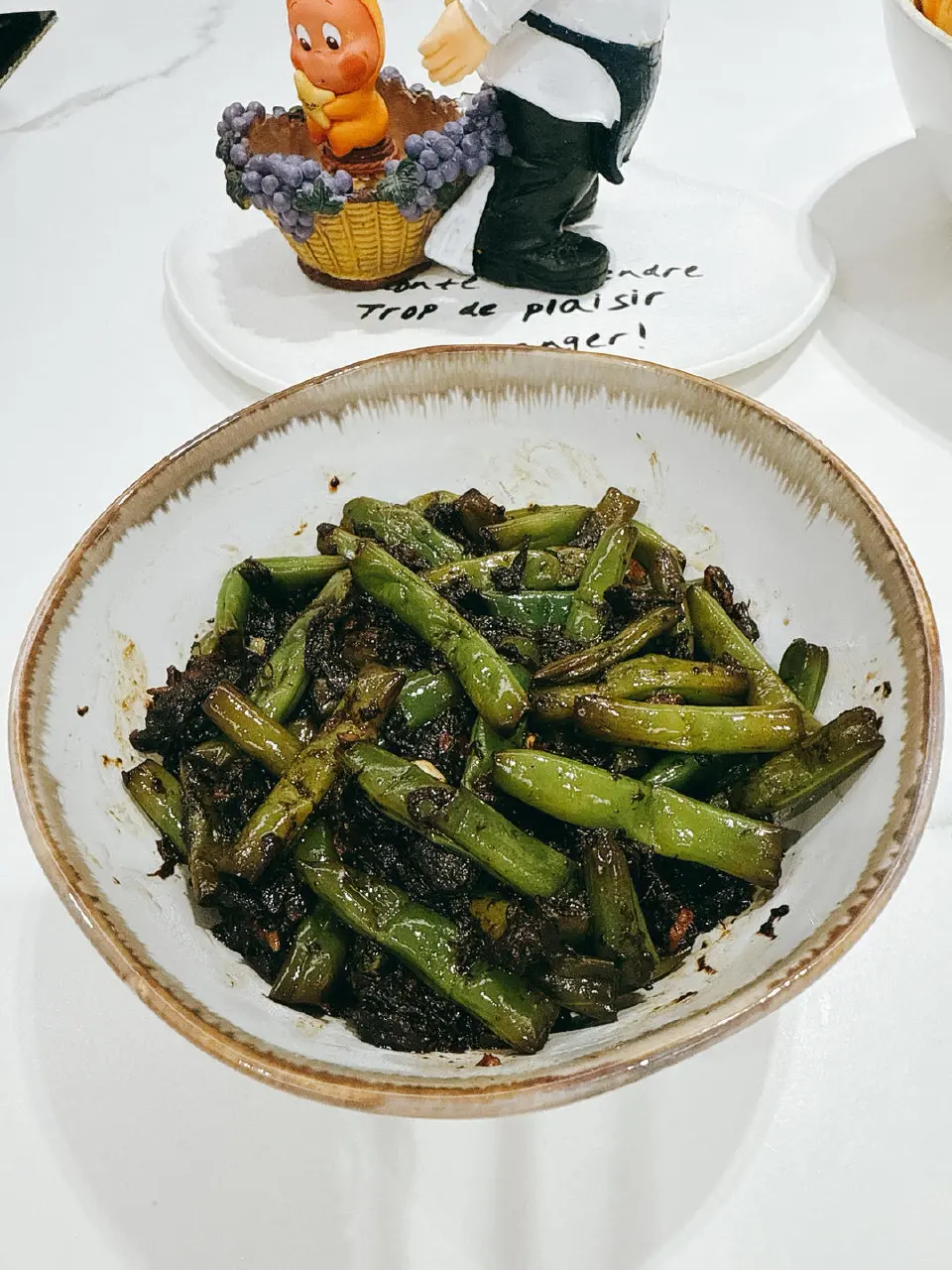 梅干菜炒四季豆成品图