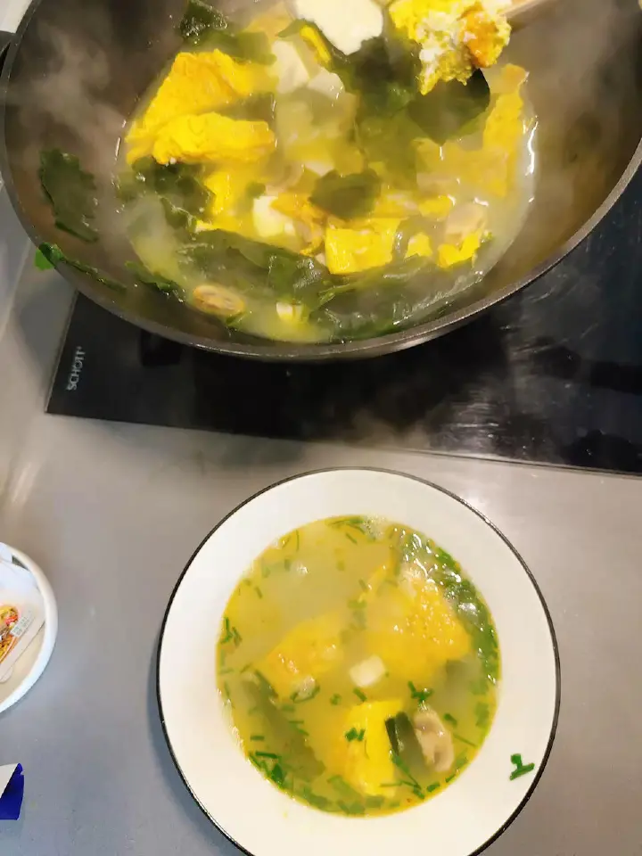 裙带菜豆腐蛋花汤 第 20 步