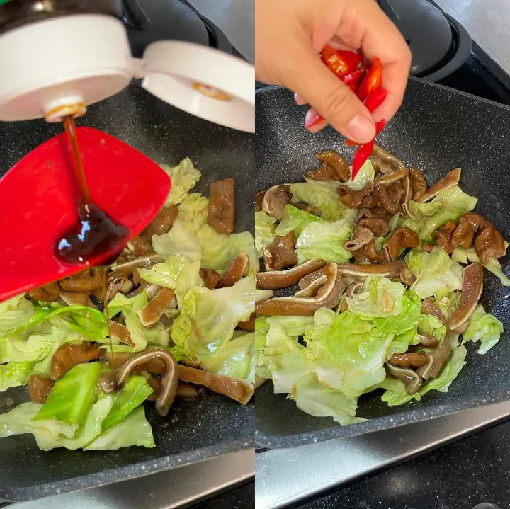 包菜炒卤味 第 5 步