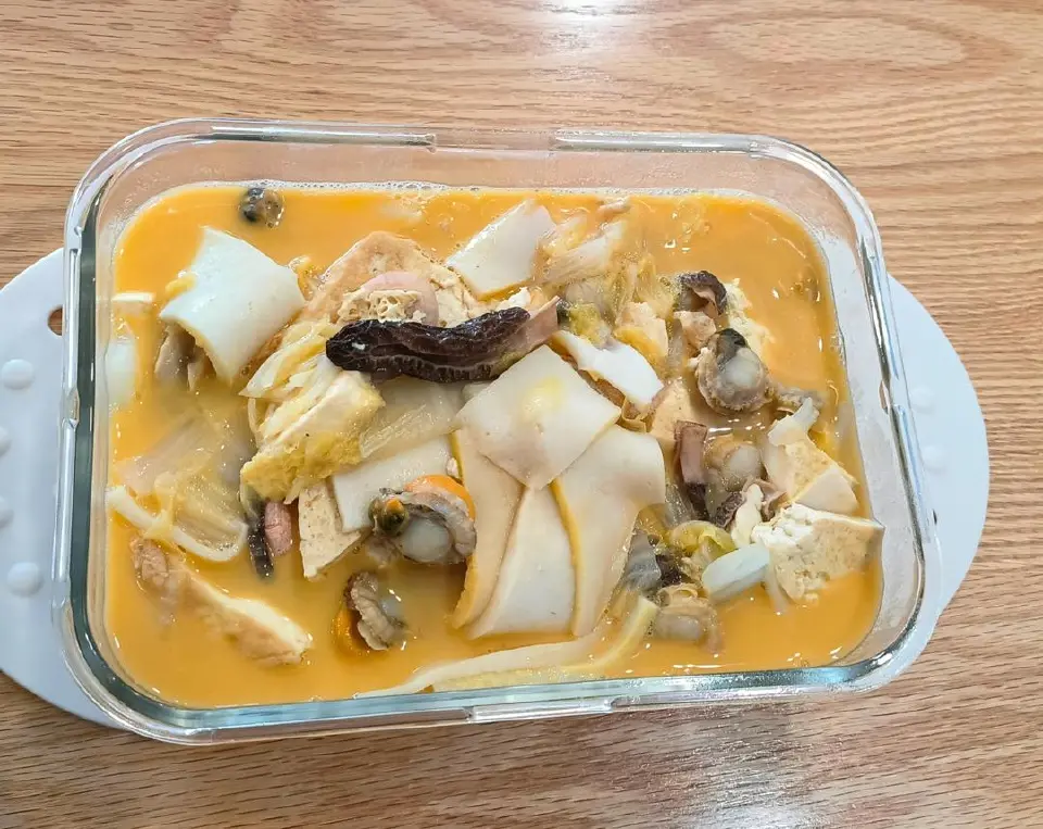 咸蛋黄三鲜汤成品图