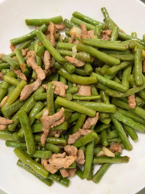 肉丝炒豇豆
