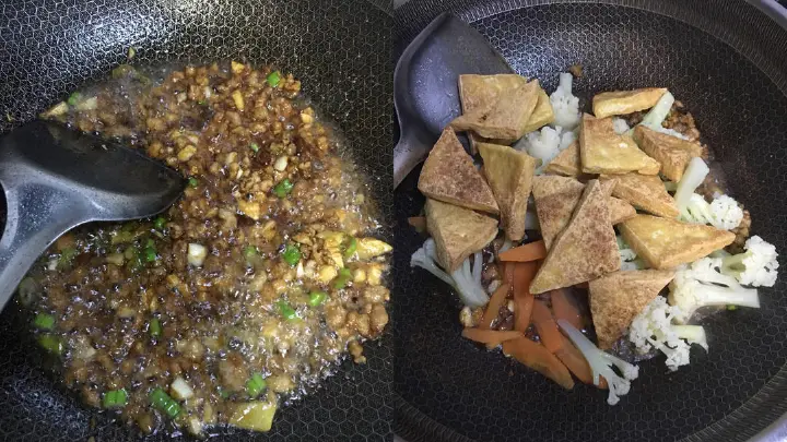 肉末花菜烧豆腐 第 9 步