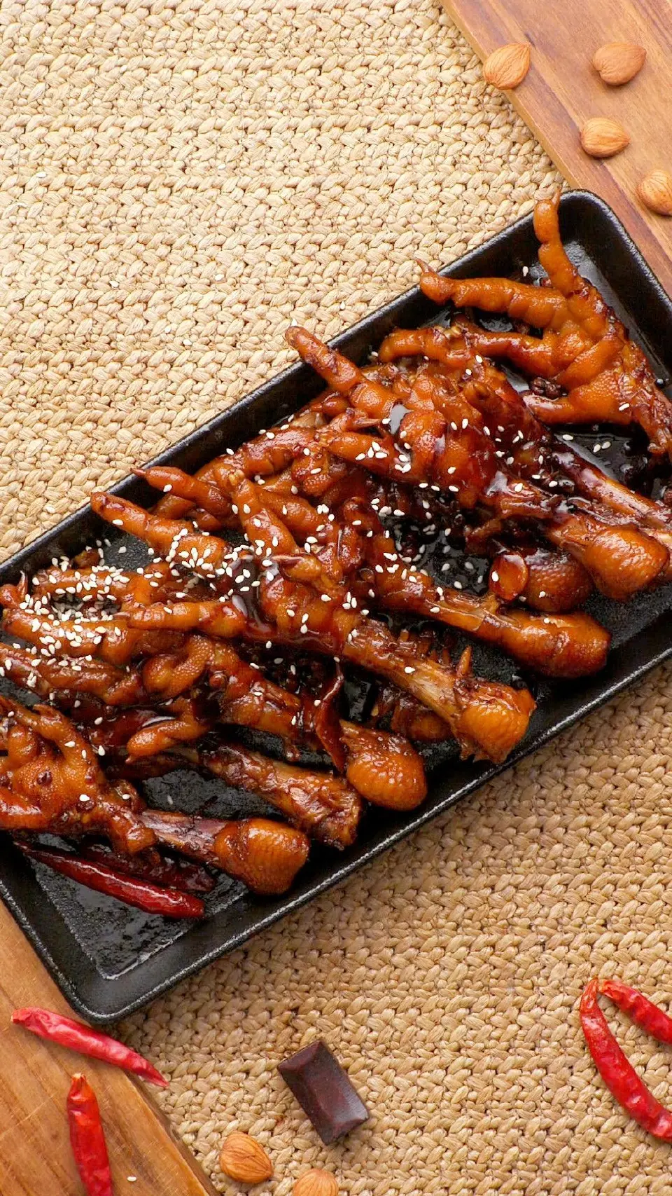 姜辣鸡爪成品图