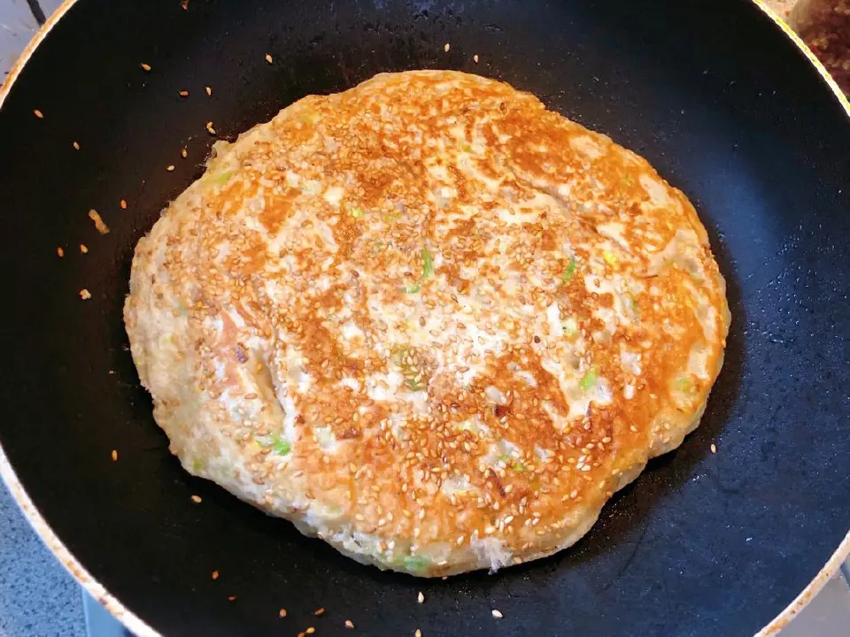 懒人葱油饼成品图