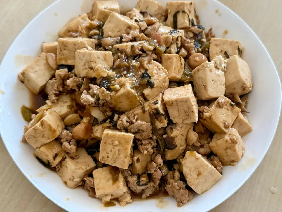 梅菜肉末烧豆腐成品图
