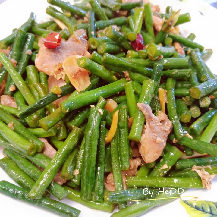 豇豆炒肉 第 5 步