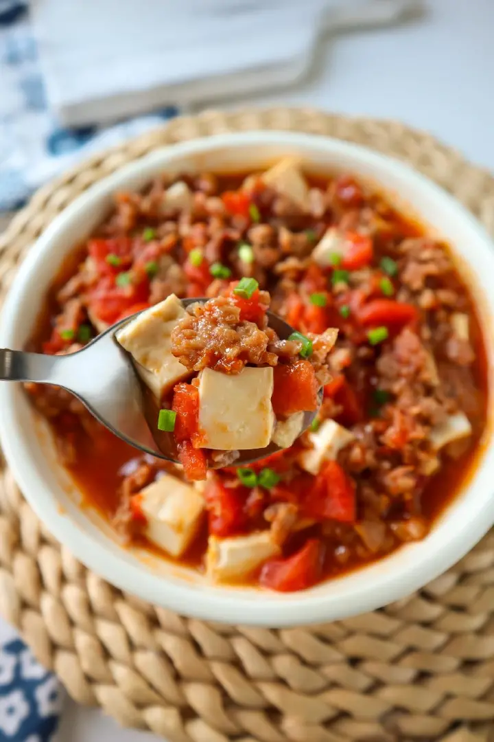 番茄牛肉沫蒸豆腐 第 7 步