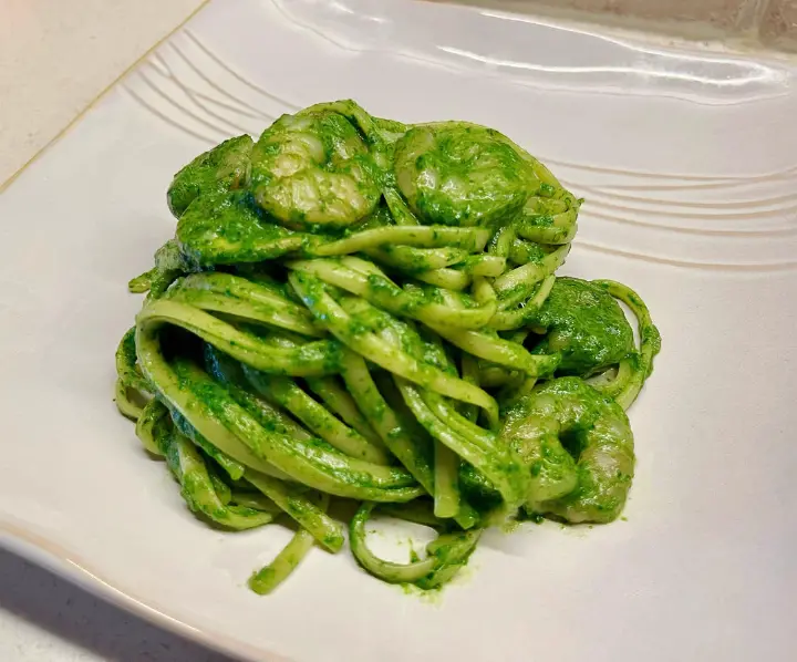 奶油菠菜蘑菇大虾意面 第 15 步