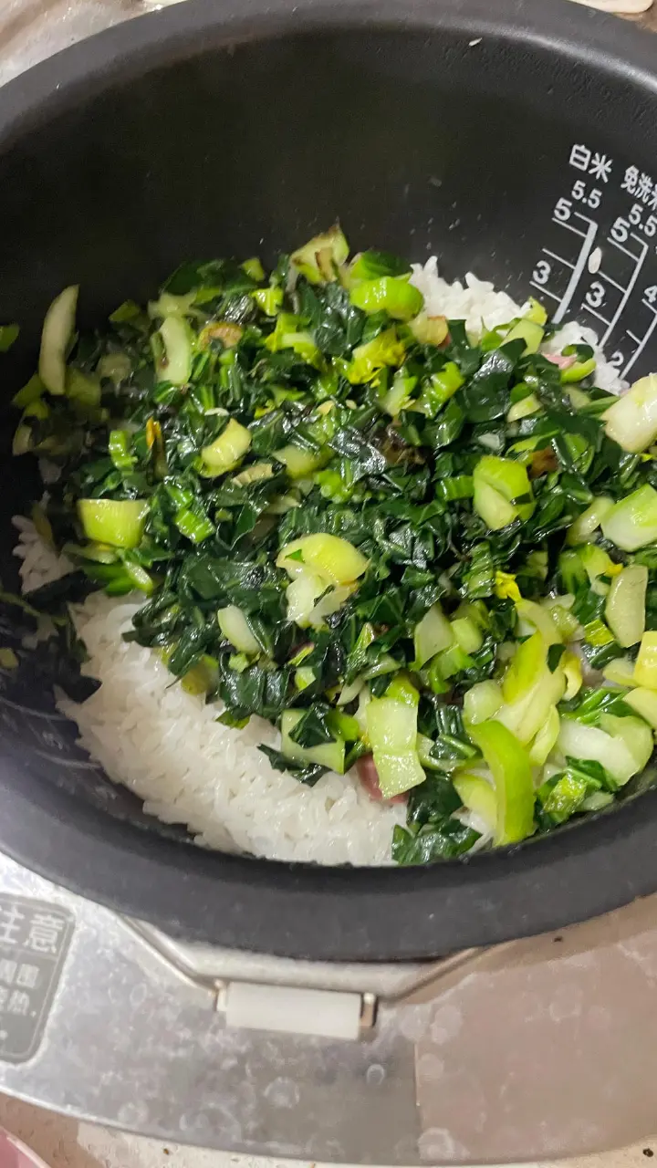 霜打青菜风肉菜饭 第 12 步