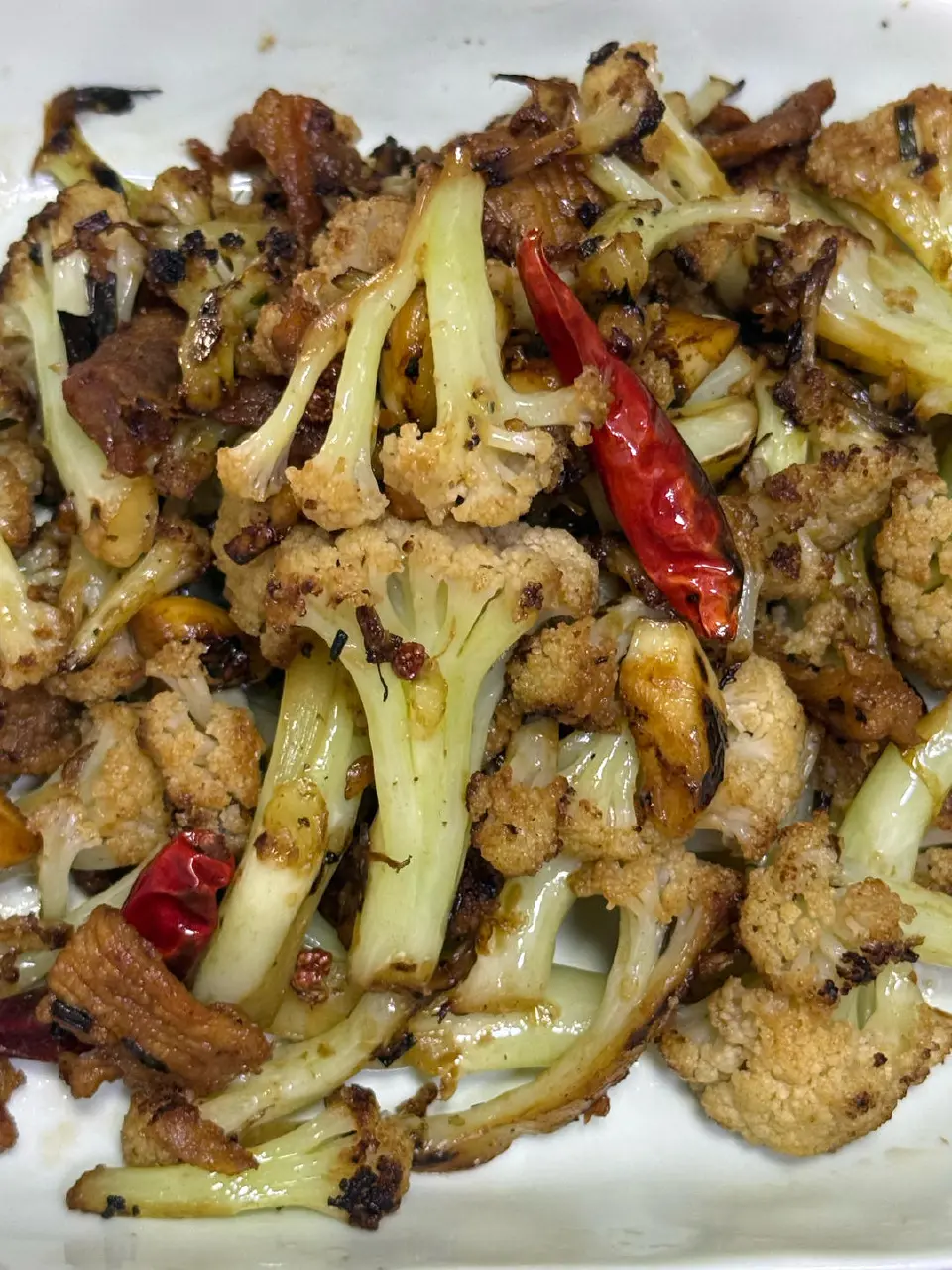 干锅菜花成品图