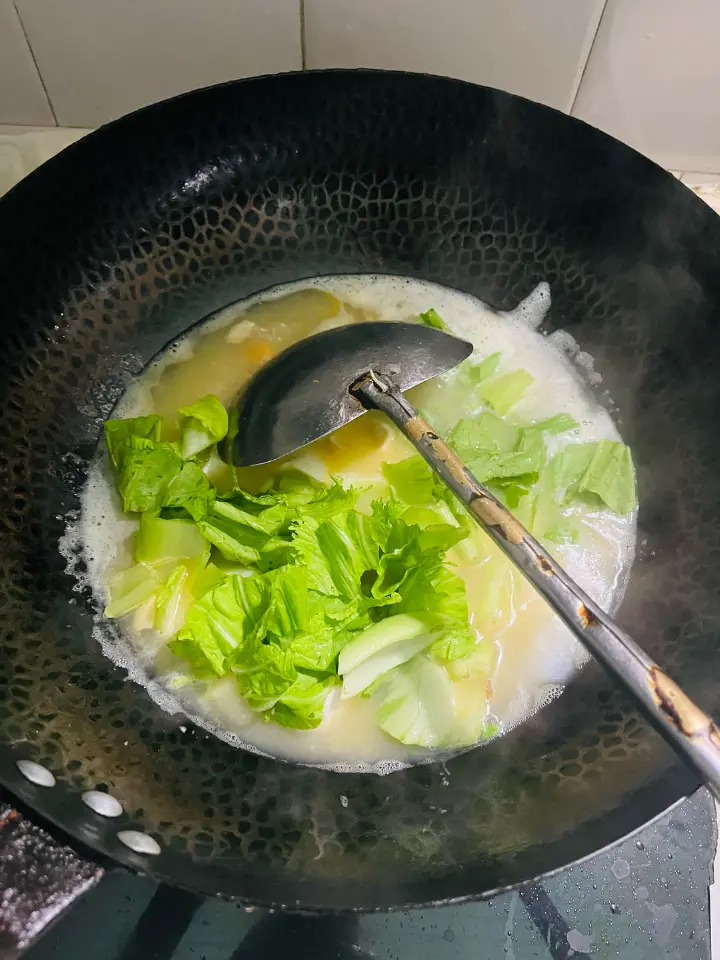 咸鸭蛋芥菜汤 第 6 步