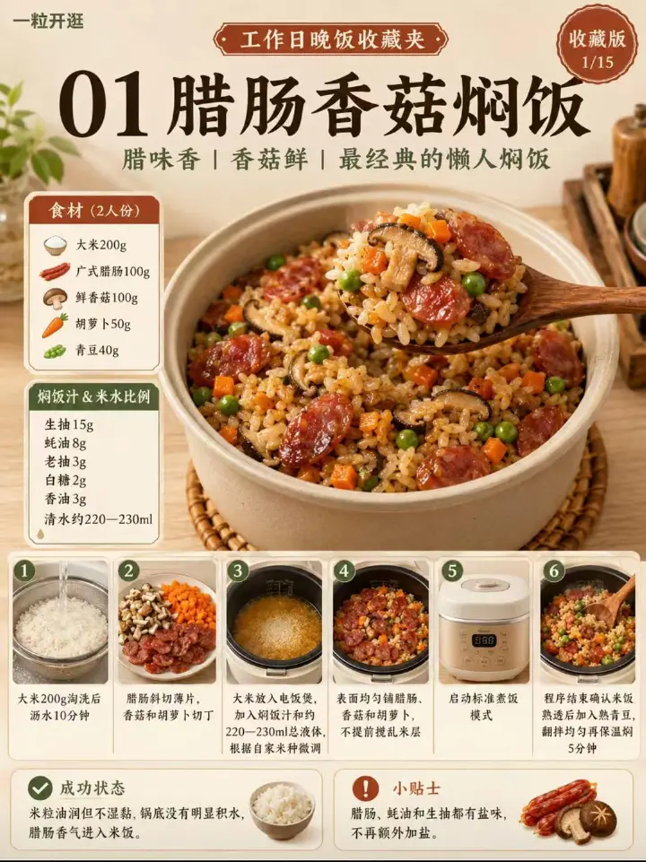 电饭锅焖饭合集 第 1 步